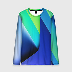 Лонгслив мужской Color blue green, цвет: 3D-принт