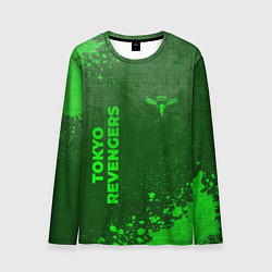 Мужской лонгслив Tokyo Revengers - green gradient вертикально
