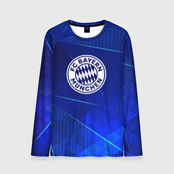 Лонгслив мужской Bayern blue poly, цвет: 3D-принт