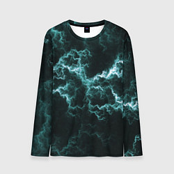 Мужской лонгслив Lightning light blue line