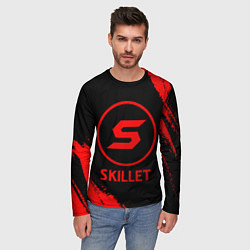 Лонгслив мужской Skillet - red gradient, цвет: 3D-принт — фото 2