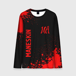 Мужской лонгслив Maneskin - red gradient вертикально