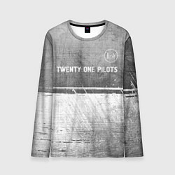 Лонгслив мужской Twenty One Pilots - grey gradient посередине, цвет: 3D-принт