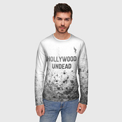 Лонгслив мужской Hollywood Undead - white gradient посередине, цвет: 3D-принт — фото 2