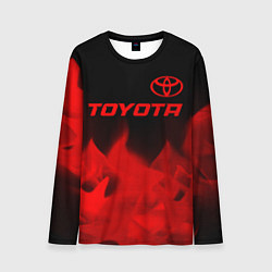 Мужской лонгслив Toyota - red gradient посередине