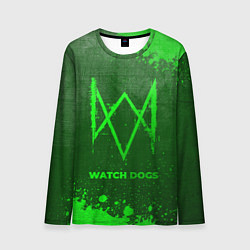 Лонгслив мужской Watch Dogs - green gradient, цвет: 3D-принт