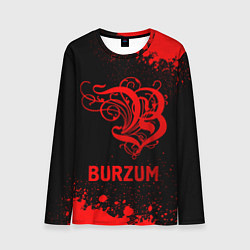 Лонгслив мужской Burzum - red gradient, цвет: 3D-принт