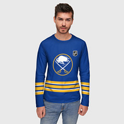 Лонгслив мужской Баффало Сейбрз хоккей, цвет: 3D-принт — фото 2
