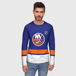 Лонгслив мужской Нью Йорк Айлендерс хоккей, цвет: 3D-принт — фото 2