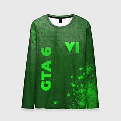 Лонгслив мужской GTA 6 - green gradient вертикально, цвет: 3D-принт