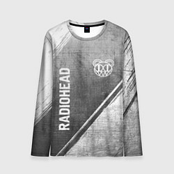 Мужской лонгслив Radiohead - grey gradient вертикально