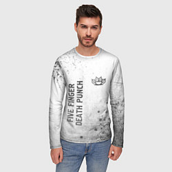 Лонгслив мужской Five Finger Death Punch - white gradient вертикаль, цвет: 3D-принт — фото 2