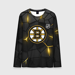 Лонгслив мужской Бостон Брюинз - плиты с подсветкой, цвет: 3D-принт