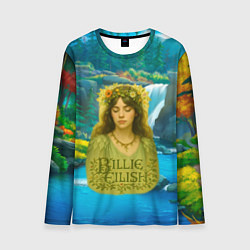 Мужской лонгслив Билли Айлиш на фоне природы