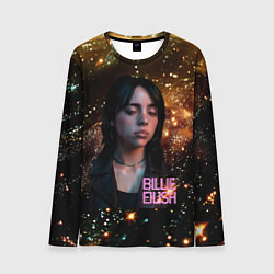 Мужской лонгслив Билли Айлиш с блестками на фоне