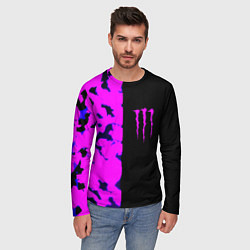 Лонгслив мужской Monster energy neon camo, цвет: 3D-принт — фото 2