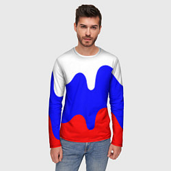 Лонгслив мужской Патриот - флаг, цвет: 3D-принт — фото 2