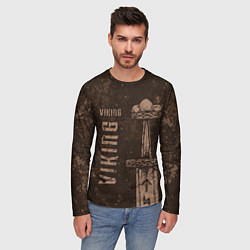 Лонгслив мужской Меч викинга, цвет: 3D-принт — фото 2