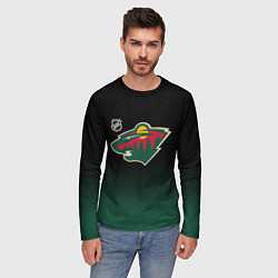 Лонгслив мужской Миннесота Уайлд - градиент, цвет: 3D-принт — фото 2