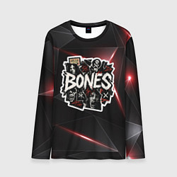 Лонгслив мужской Bones logo stickers, цвет: 3D-принт