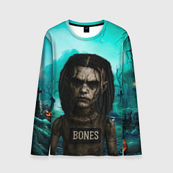 Лонгслив мужской Bones в стиле хоррор куклы, цвет: 3D-принт