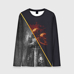 Лонгслив мужской Темный рыцарь в унынье, цвет: 3D-принт