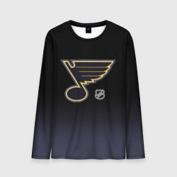 Лонгслив мужской Сент Луис Блюз - градиент, цвет: 3D-принт