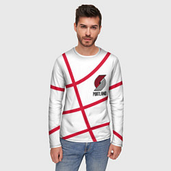 Лонгслив мужской Трэйл Блэйзерс - белый мяч, цвет: 3D-принт — фото 2