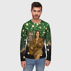 Лонгслив мужской Lana Del Rey играет на гитаре, цвет: 3D-принт — фото 2