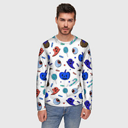 Лонгслив мужской Halloween white, цвет: 3D-принт — фото 2