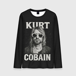 Мужской лонгслив Курт Кобейн - гранж-арт