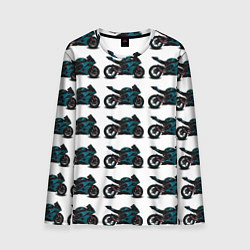 Мужской лонгслив Motorbike blue
