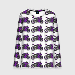Мужской лонгслив Motorcycle purple