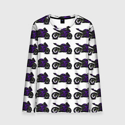 Мужской лонгслив The motorcycle is dark purple