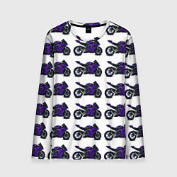 Мужской лонгслив Motorcycle purple gloss