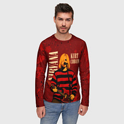 Лонгслив мужской Нирвана, гранж из 90-х, цвет: 3D-принт — фото 2