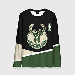 Лонгслив мужской Милуоки Бакс - линии, цвет: 3D-принт