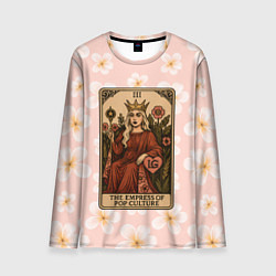 Лонгслив мужской Леди Гага в виде карты Таро, цвет: 3D-принт