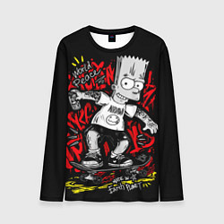 Лонгслив мужской Барт в татуировках, цвет: 3D-принт