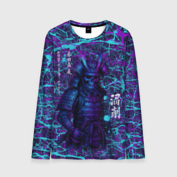 Мужской лонгслив Призрак самурая - неновый арт