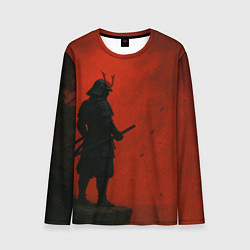Лонгслив мужской Ghost of Tsushima - алый, цвет: 3D-принт