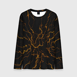 Лонгслив мужской Разряды электричества текстура, цвет: 3D-принт