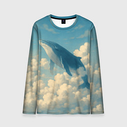 Мужской лонгслив Кит в облаках