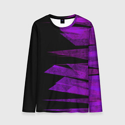 Лонгслив мужской Color purple black stripes, цвет: 3D-принт