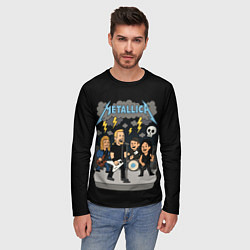 Лонгслив мужской Металлика, мультяшный стиль, цвет: 3D-принт — фото 2