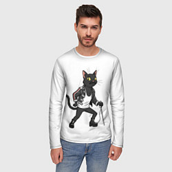 Лонгслив мужской Кот - Фредди Меркьюри, цвет: 3D-принт — фото 2