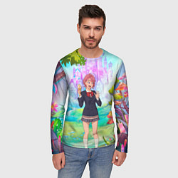 Лонгслив мужской Дандадан Сиратори Айра держит мороженое, цвет: 3D-принт — фото 2