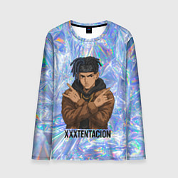 Лонгслив мужской XXXTentacion - скрещенные руки, цвет: 3D-принт
