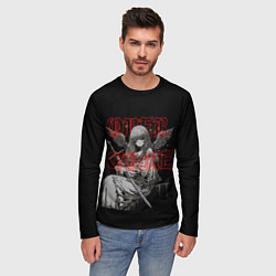 Лонгслив мужской Маленький ангел с мечом - аниме y2k, цвет: 3D-принт — фото 2