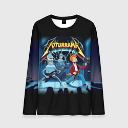 Лонгслив мужской Rock group Futurama - ai art fantasy, цвет: 3D-принт